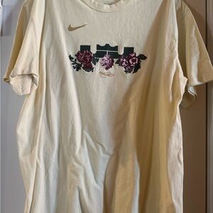 Nike Cream Floral Graphic Tee
